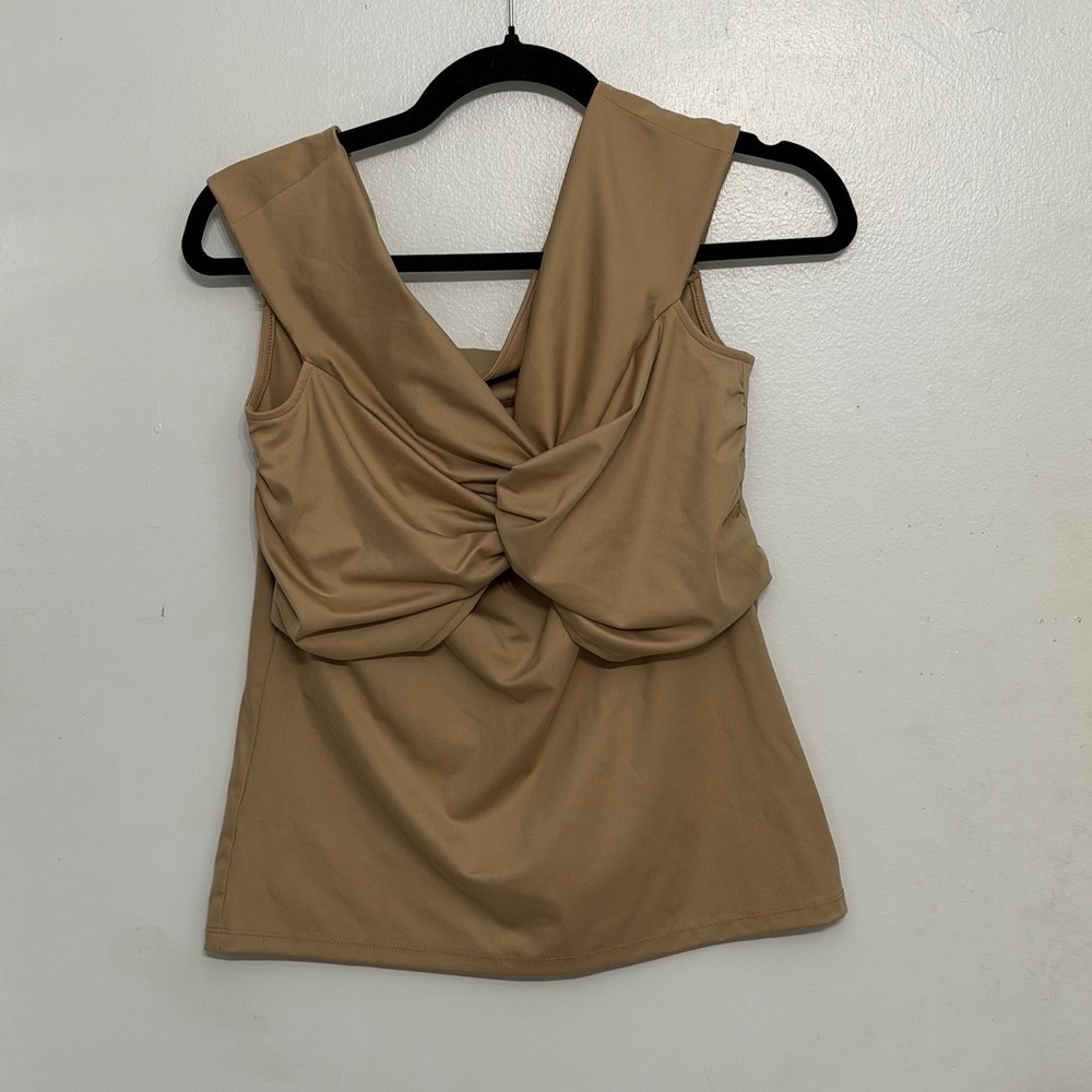 Ann Taylor Quiet Luxury Architectural Draping Contemporary Chic Sz Medium Blouse